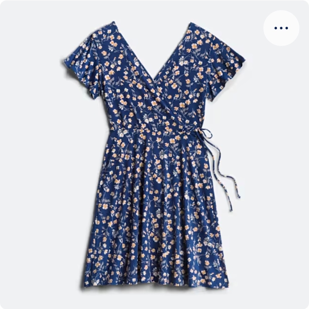 Kaileigh Navy Floral Faux Wrap Dress from Stitch Fix